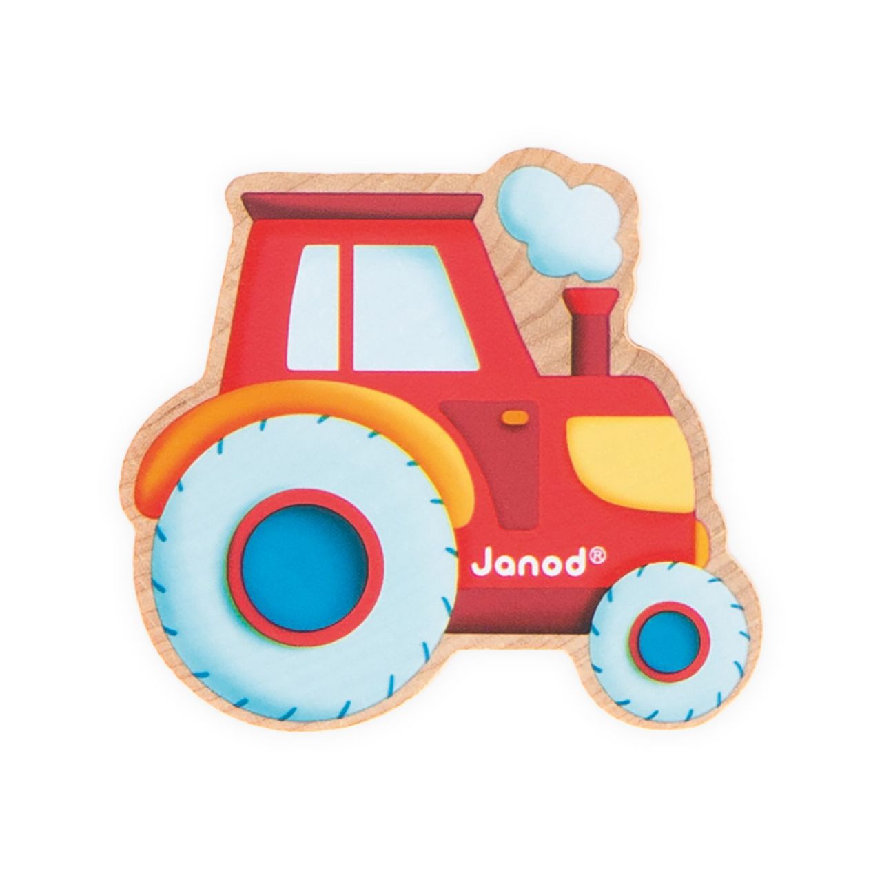 Cuentas para enhebrar huerta Janod, juego de motricidad fina con temática de la granja en Mimú bebés