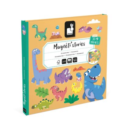 Juego magnético dinosaurios, perfecto para inventar cuentos y explorar el tiempo jurásico. Mimú bebés Jerez