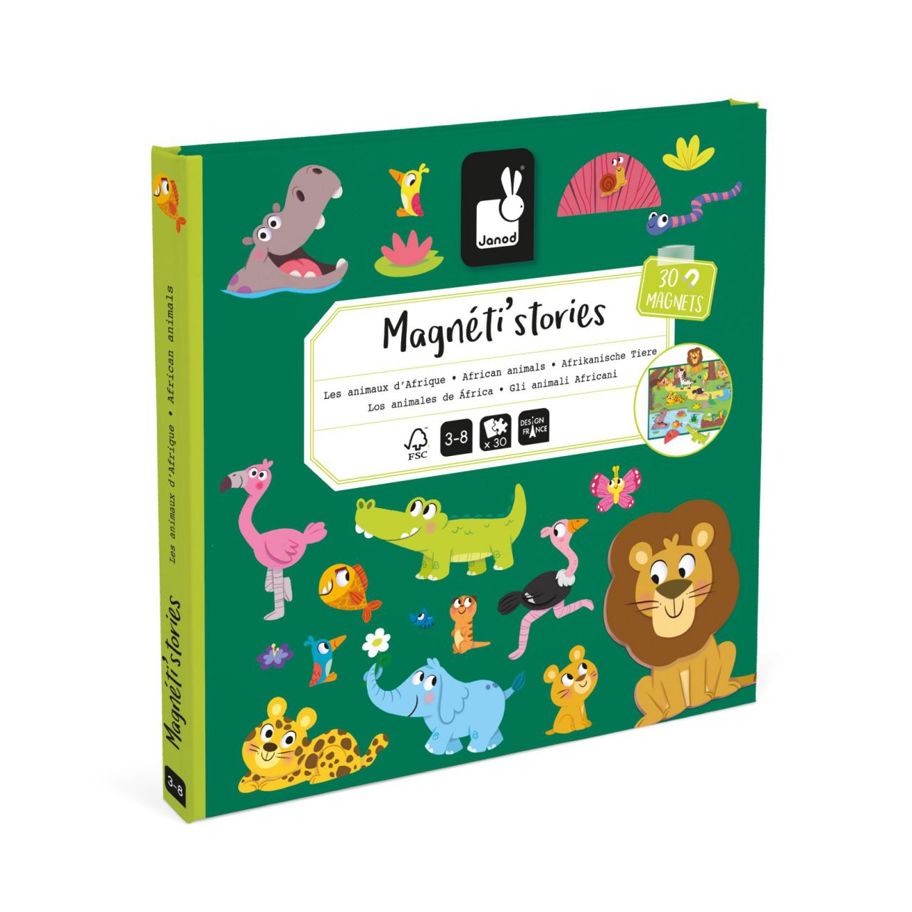 Juego magnético animales africanos, ideal para narrar cuentos y potenciar la imaginación. Mimú bebés Jerez
