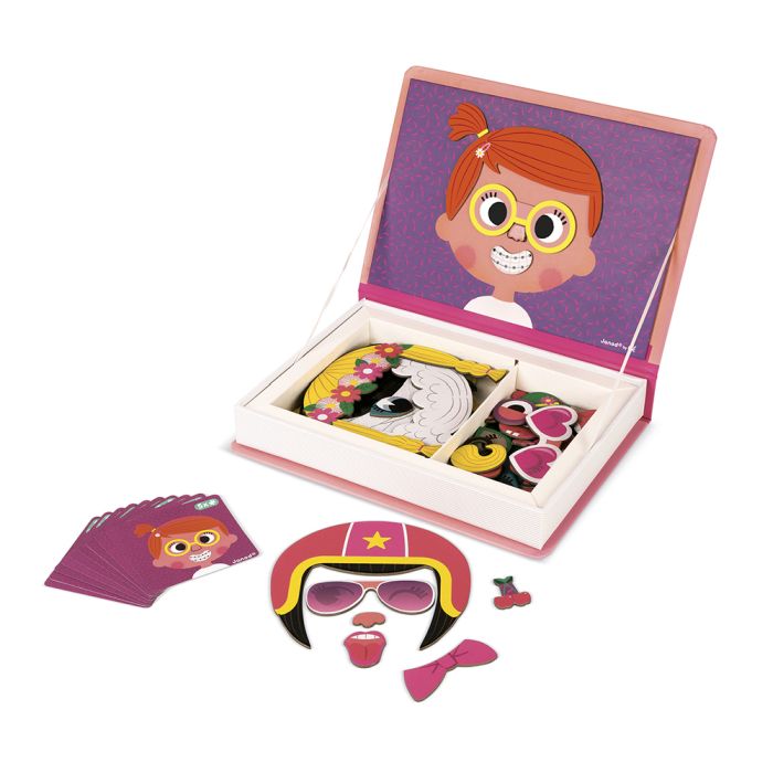 Juego magnético educativo para niños, crea caras divertidas con imanes. Magneti´book Crazy Faces en Mimú