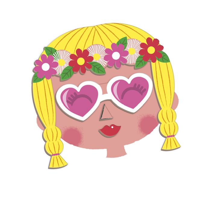 Magneti´book de Janod, versión niña, con piezas para formar cientos de caras locas. Juguete sin pantallas en Mimú