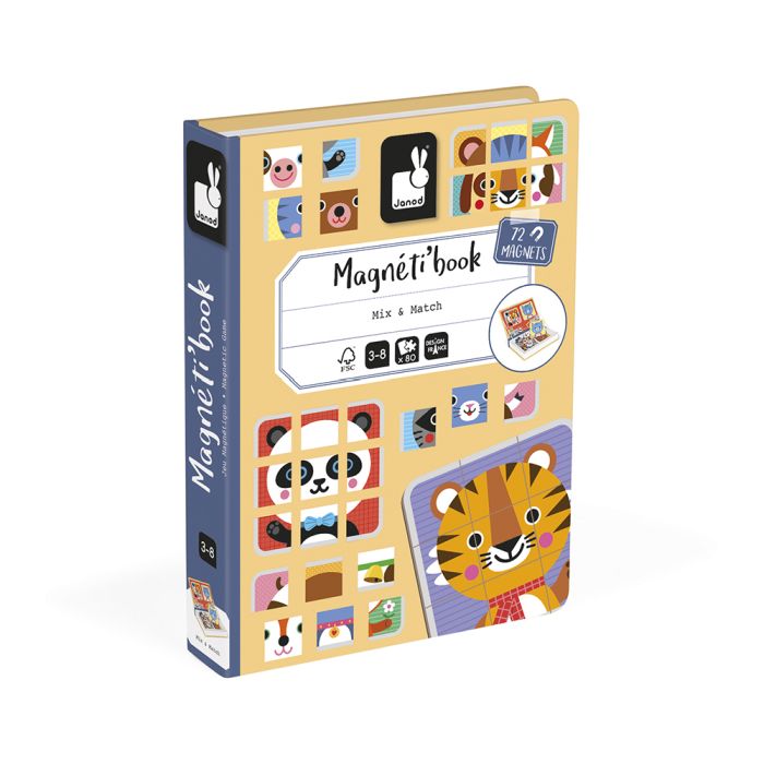 Magneti´book de Janod para niños y niñas, mezcla partes de animales y crea combinaciones sorprendentes. En Mimú Jerez
