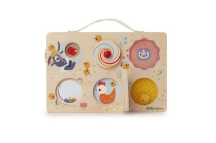 Maletín educativo con forma de granja y animales, juguete de Lilliputiens en Mimú