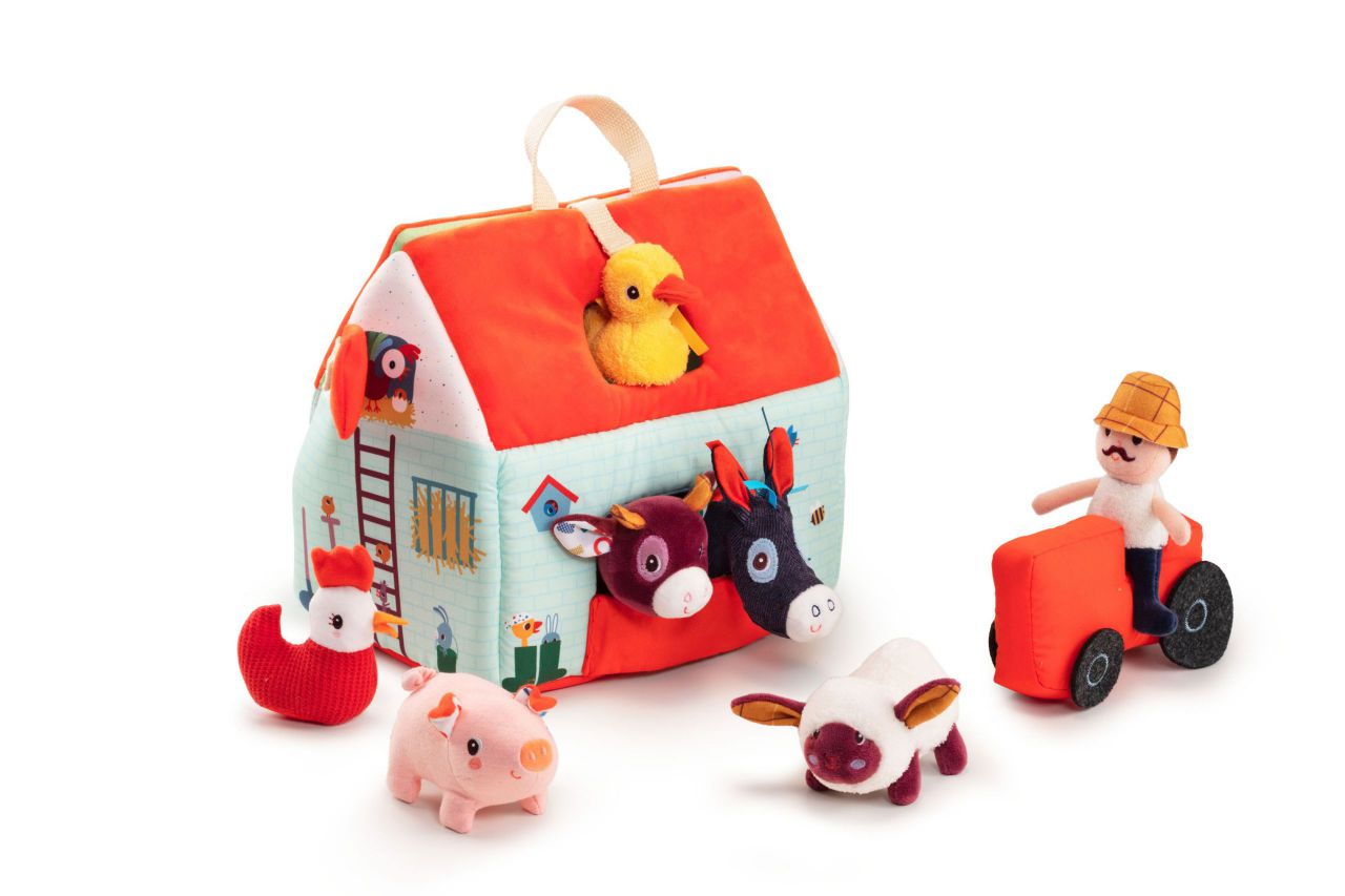 Granja de tela Lilliputiens, aprendizaje y diversión, fácil de guardar. Mimú bebés