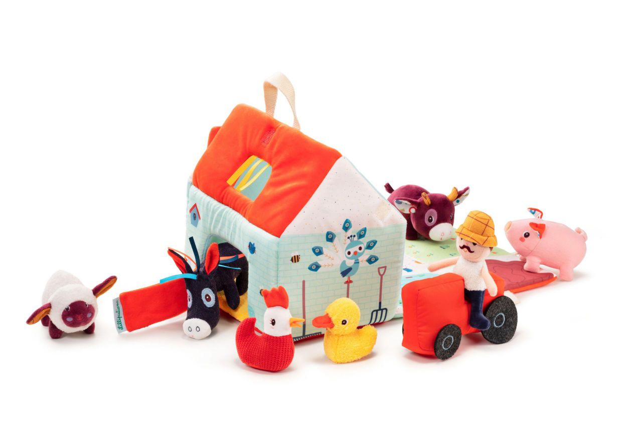 Mi primera granja, peluche didáctico, juego simbólico infantil. Mimú bebés Jerez