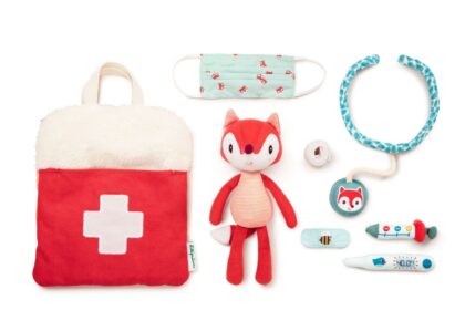 Bolso de médico para niños y niñas, con estetoscopio, termómetro y vendas, Mimú