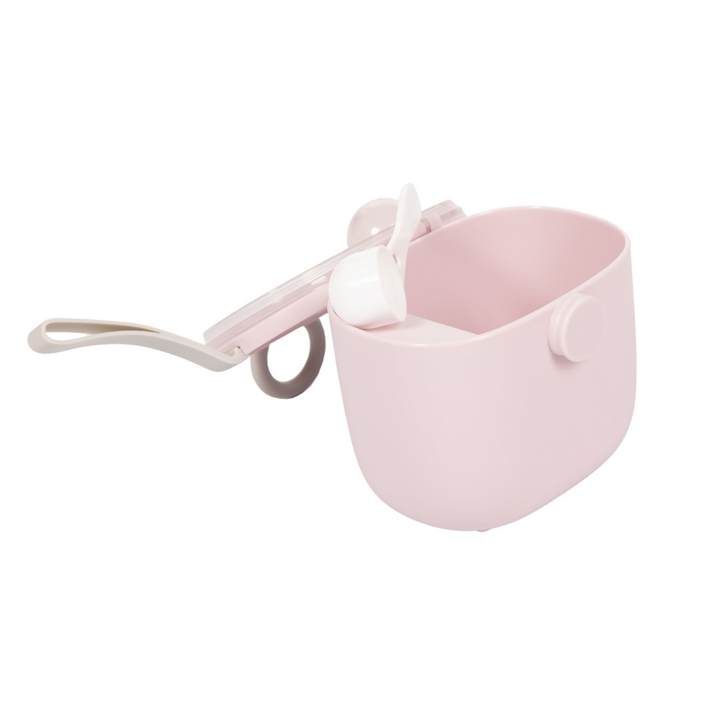 Práctico dosificador de leche en polvo en rosa, perfecto para salidas en Mimú