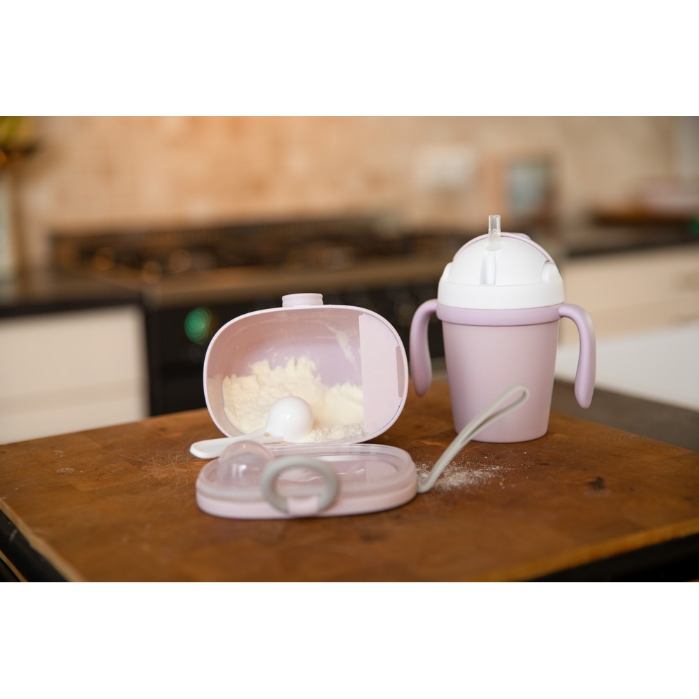 Estuche rosa para leche en polvo, cereales..., ideal para preparar biberones en cualquier lugar, alta calidad en Mimú