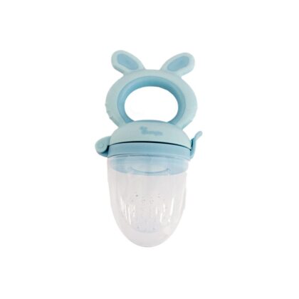 Alimentador para bebés con forma de conejo en color celeste, perfecto desde los 4 meses, calidad premium en Mimú