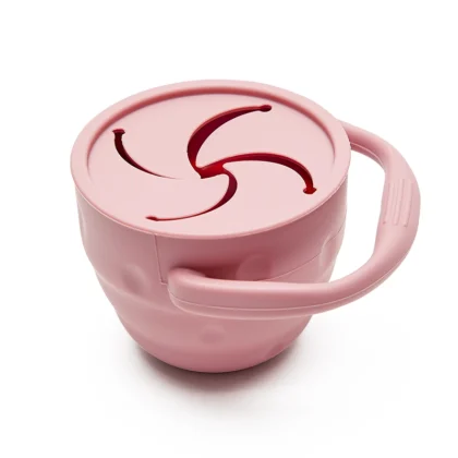Taza Harry rosa, práctica para picnic, parque, playa o piscina, fomenta autonomía. Desarrollo motor. Little Hina en Mimú