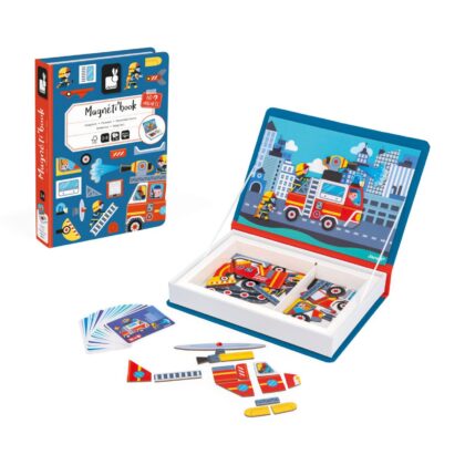 Magneti´book Bomberos Janod, divertido y educativo para niños y niñas pequeñas - Mimú