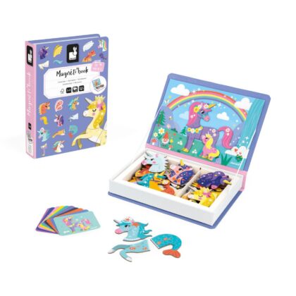 Juguete educativo ideal para regalo para niñas y niños creativos. Magneti´book Unicornios en Mimú