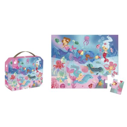 Puzle ilustrado Las Sirenas con asa para llevar a todas partes, recomendado desde los 3 años - Mimú