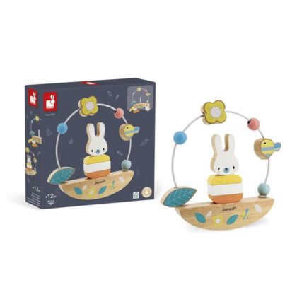 Juego sensorial y motricidad fina pure conejo Janod, ideal como regalo en Mimú bebés