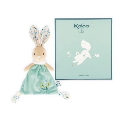 Doudou Justin con cabecita de conejo bordada, mimoso y muy suave. Mimú