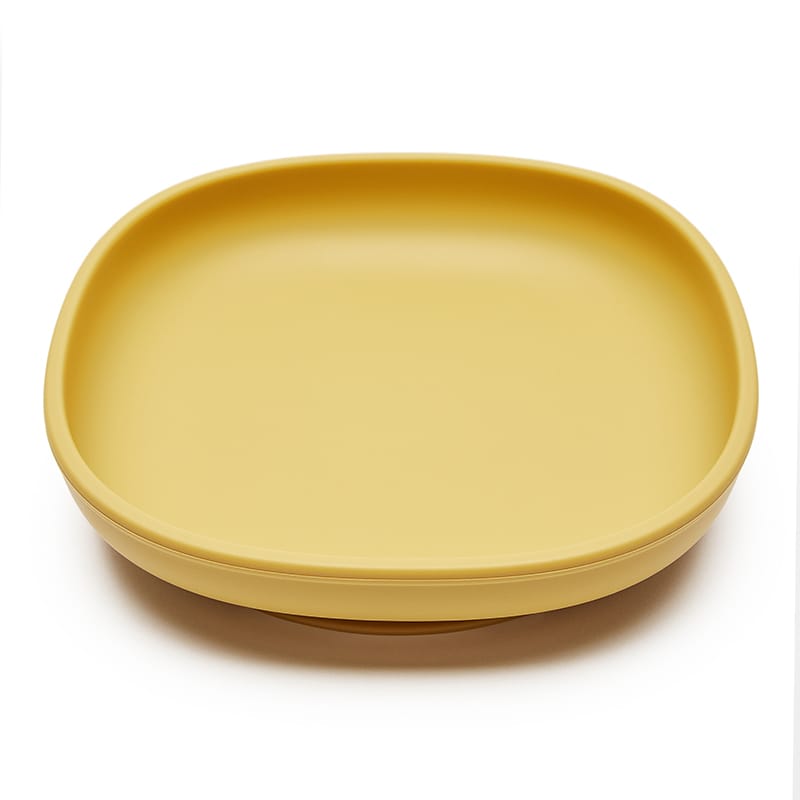 Plato Pablo mango silicona con ventosa, primeros sólidos y frutas. Little Hina Mimú bebés Jerez