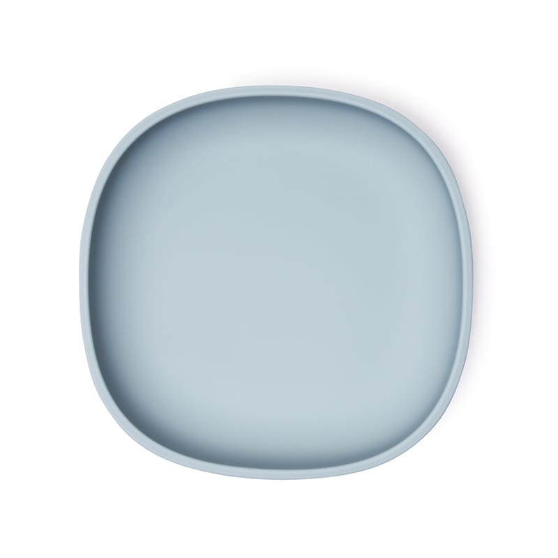 Plato infantil celeste Pablo, autonomía en baby led weaning. Mimú bebés Jerez