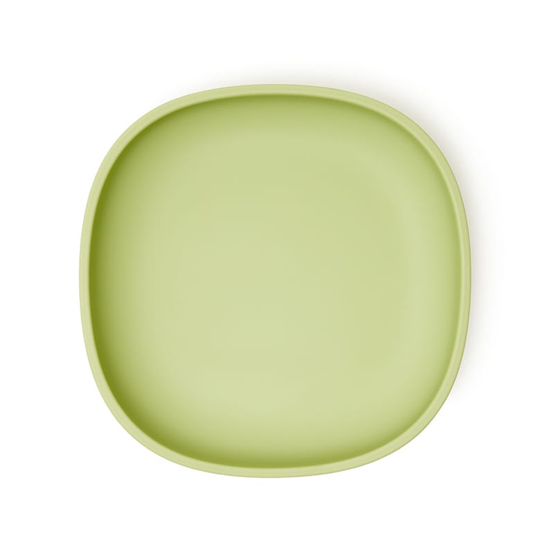 Plato infantil verde Pablo, fomenta comer solo sin derrames. Mimú bebés