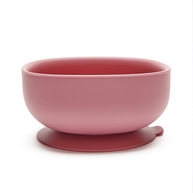 Cuenco Bruno rosa silicona con ventosa, ideal papillas y BLW. Little Hina Mimú bebés Jerez