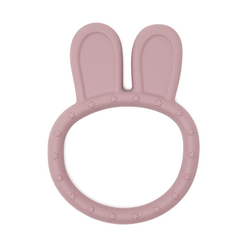 La coneja mordedor dde silicona rosa Little Hina. Mimú bebés Jerez