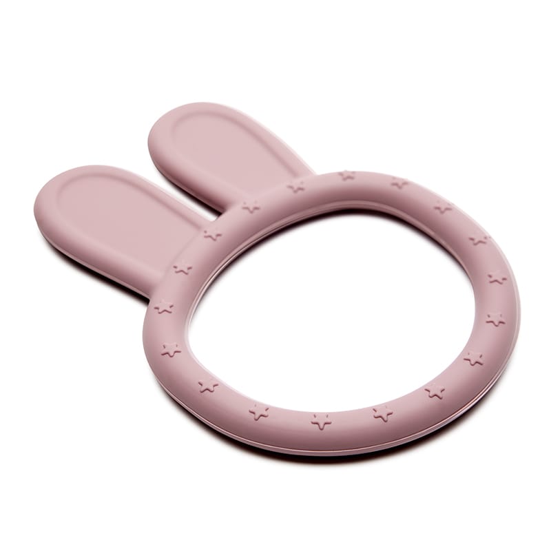 Mordedor la coneja rosa, silicona segura para bebés, calidad premium. Mimú tienda online