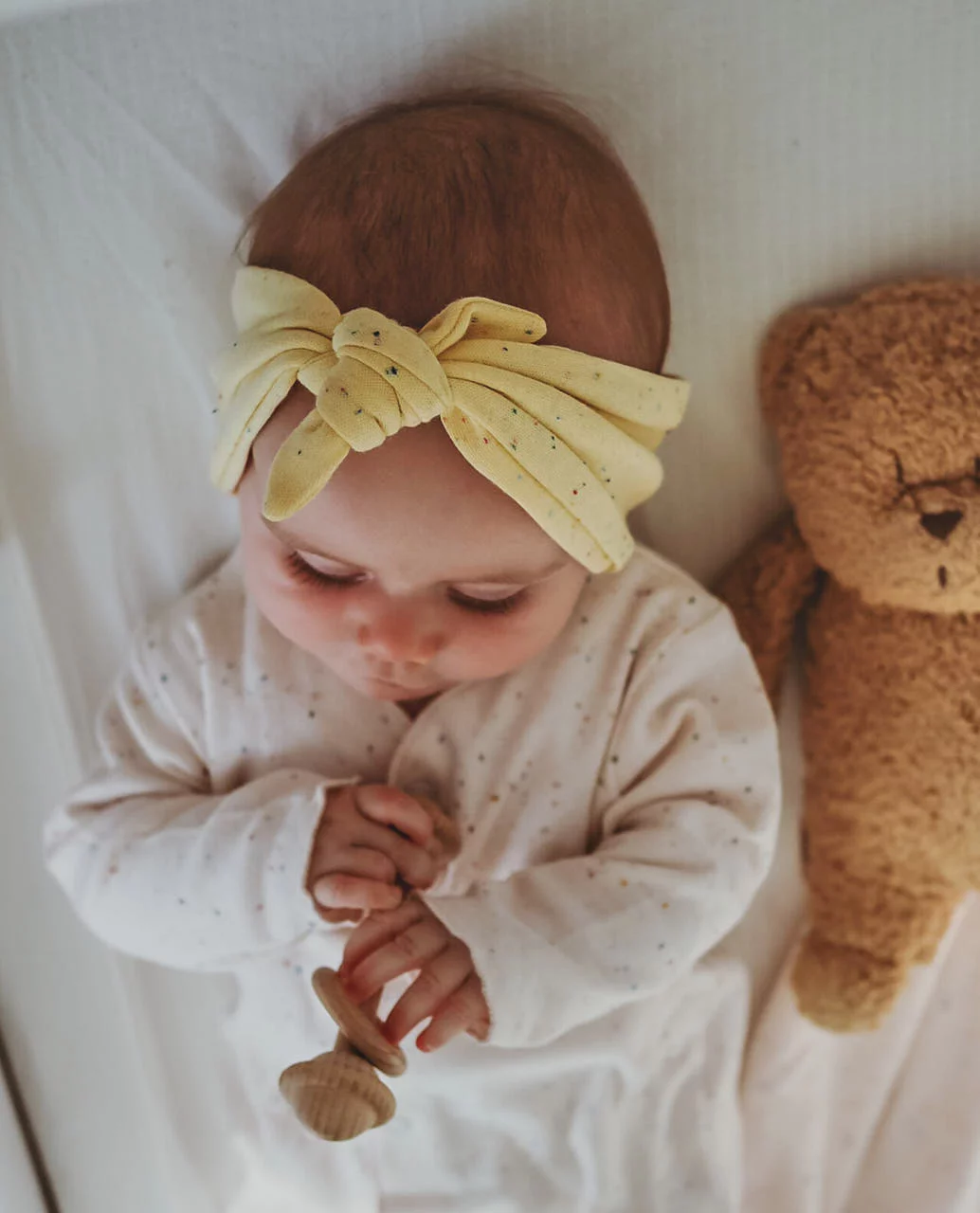 Turbante banana para bebé, bandana ajustable, algodón natural. Mimú bebés