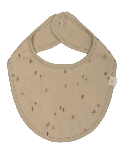 Babero algodón orgánico bebé, estampado bosque, suave y natural. Mimú bebés Jerez