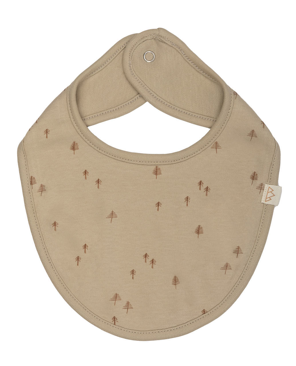 Babero algodón orgánico bebé, estampado bosque, suave y natural. Mimú bebés Jerez