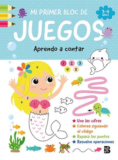Libro infantil Mi primer bloc de juegos Aprendo a contar de Ballon. Mimú bebés Jerez