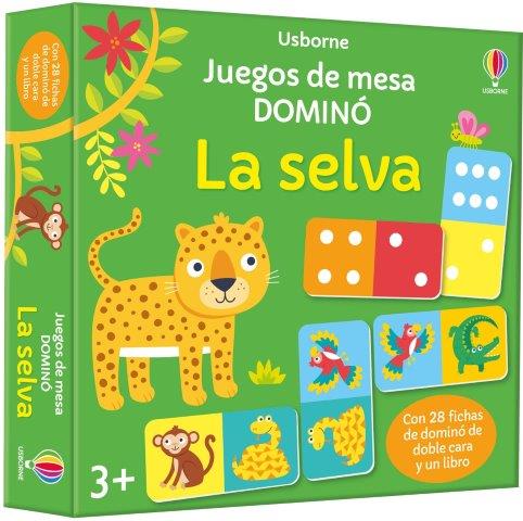 Caja de regalo con libro y juegos de mesa Dominó La Selva de Usborne en Mimú bebés Jerez