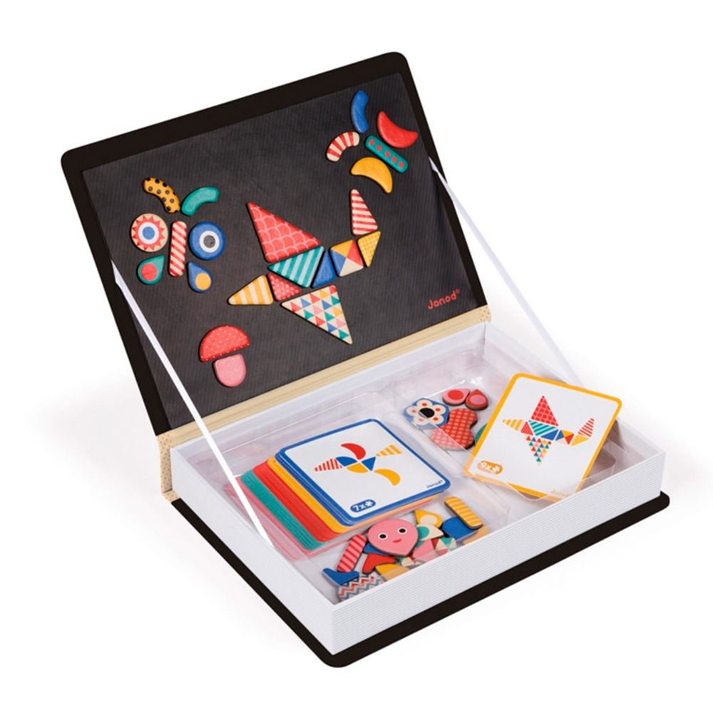 Magneti´book formas geométricas de Janod, piezas magnéticas para construir e imaginar. Mimú bebés Jerez