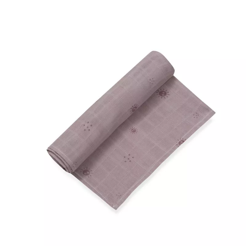 Muselina de algodón rosa, ideal para arrullo o lactancia. Mimú bebés Jerez