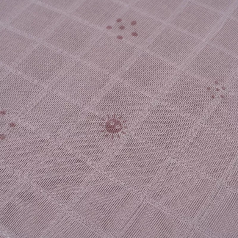 Muselina de algodón rosa estampada, ideal para arrullo o lactancia, de InterBaby. Mimú bebés Jerez