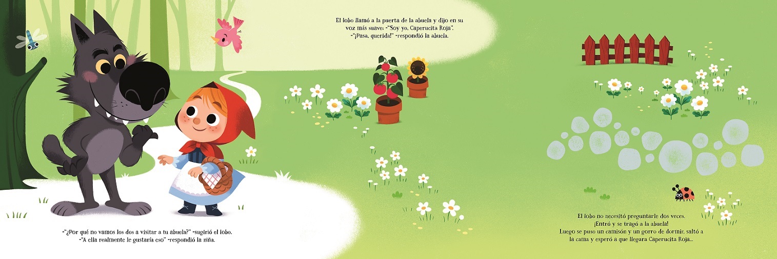 Cuento pop-up Caperucita Roja con escenas tridimensionales de Manolito Books, Mimú bebés Jerez