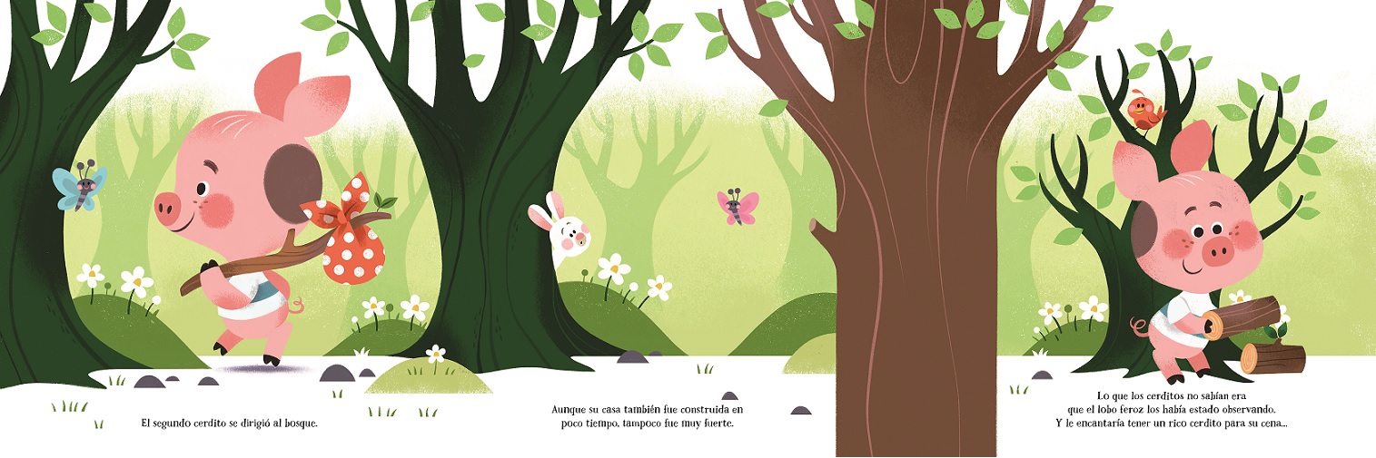 Cuento pop-up Los 3 cerditos con escenas interactivas de Manolito Books, disponible en Mimú Jerez