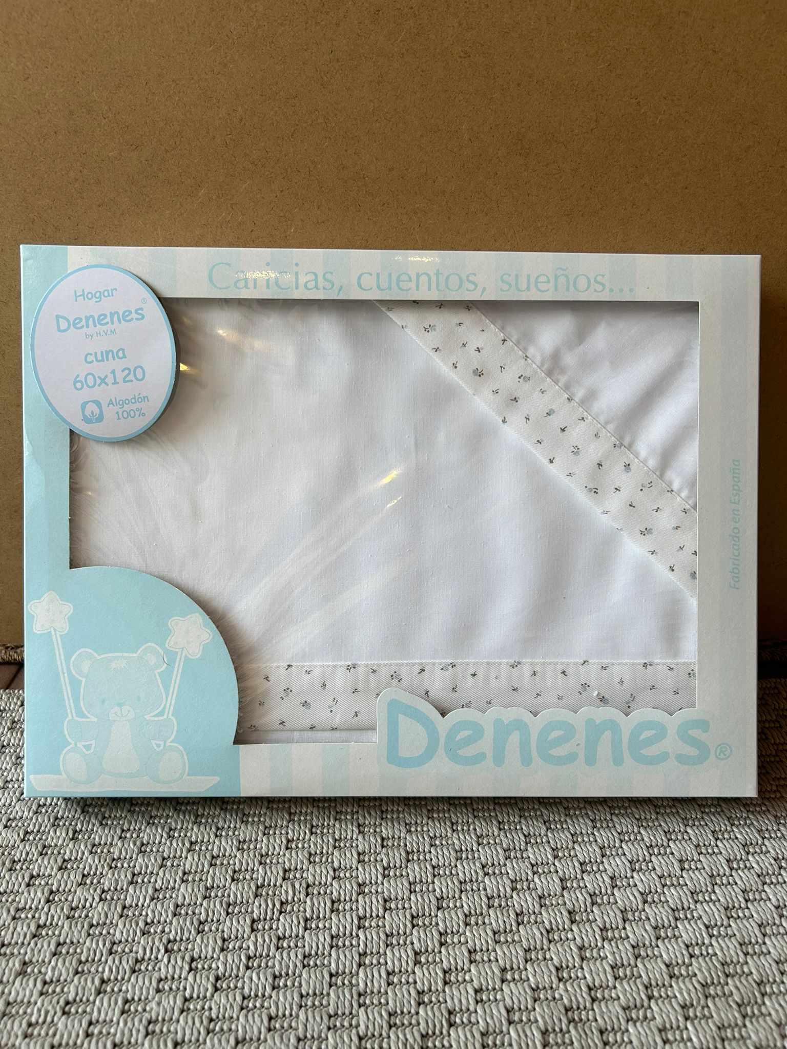 Juego de cama para bebé algodón 100% flores celestes - Mimú