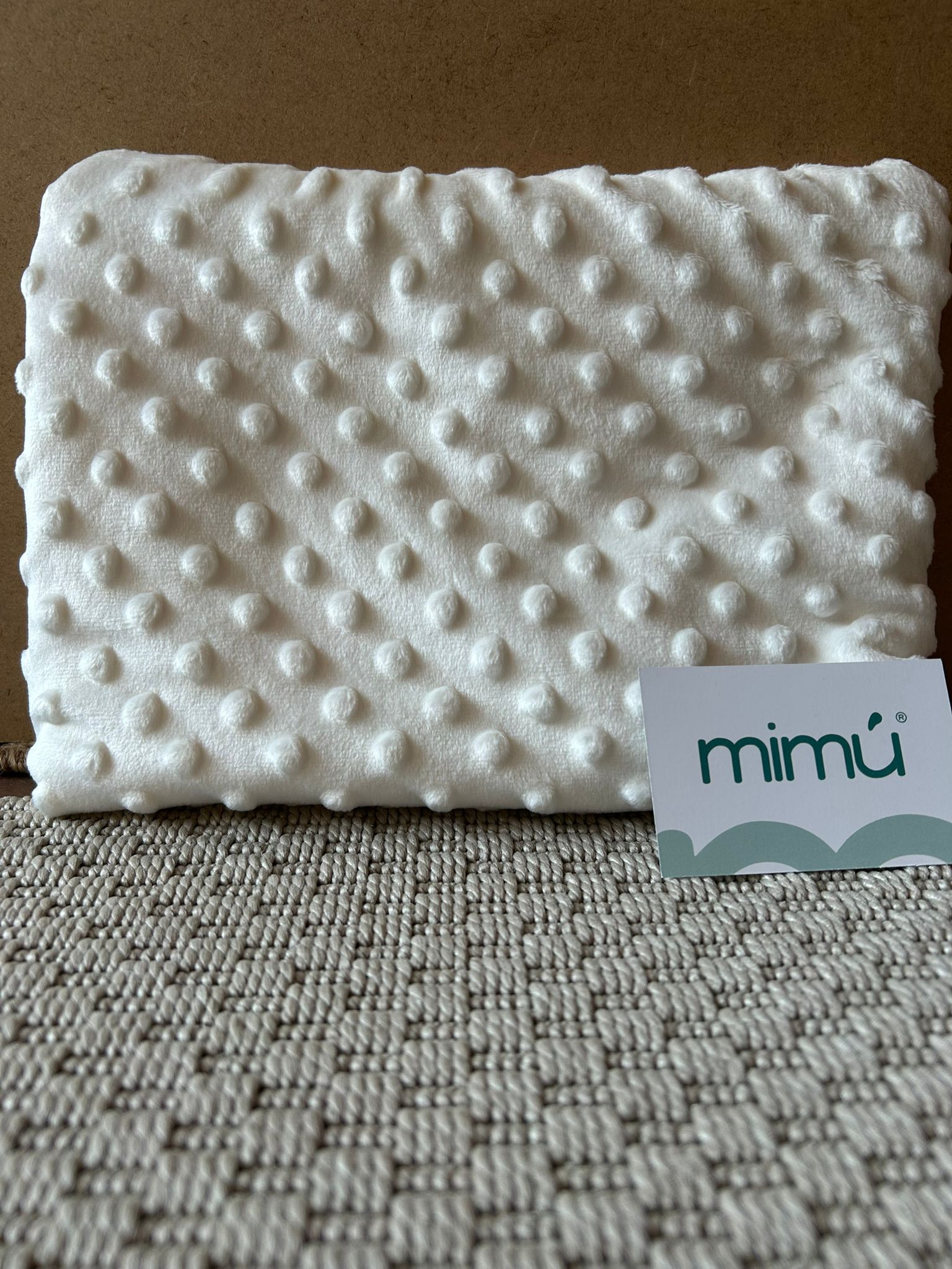 Neceser terciopelo topos crudo Mimú