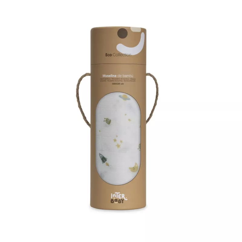 Muselina extra grande bambu 120x120 XL suave Eco Collection Mimú