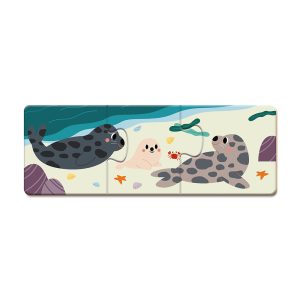 Puzle focas de 3 piezas Janod WWF juego educativo sostenible - Mimú bebés