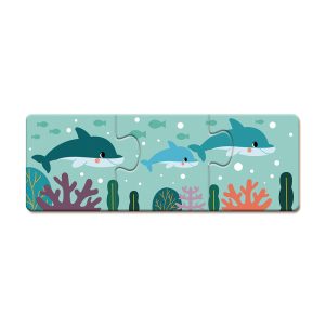 Puzle delfines de 3 piezas Janod WWF fabricado en Francia - Mimú