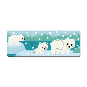 Puzle osos polares de 3 piezas Janod WWF educativo y sostenible - Mimú