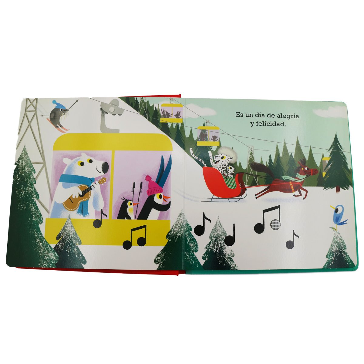 Interior del libro Canción de Navidad Combel - páginas con instrumentos Mimú