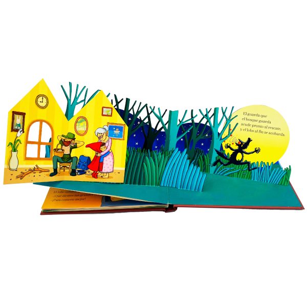 Cuento Caperucita Roja Mini-Pops de Combel mostrado abierto, disponible en Mimú bebés Jerez