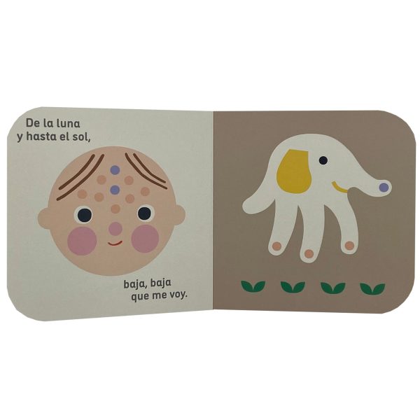 Libro Cari-caricias de la colección La Cereza, muestra arte delicado y rimas musicales para bebés, disponible en Mimú bebés