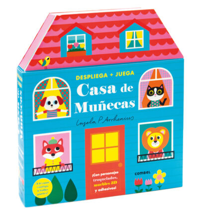 Libro Casa de Muñecas de Combel, portada del libro-juego desplegable para juego simbólico - Mimú