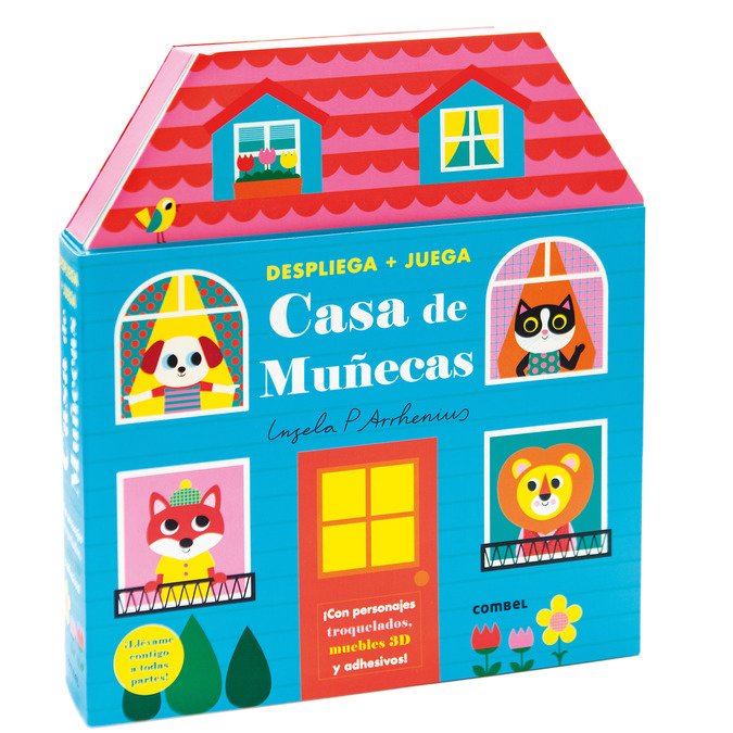 Libro Casa de Muñecas de Combel, portada del libro-juego desplegable para juego simbólico - Mimú