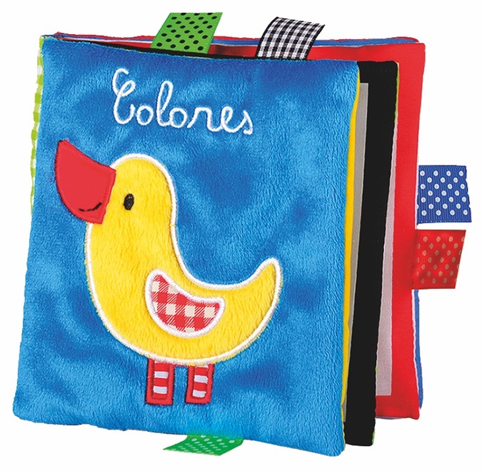 Libro de tela Colores de Combel para bebés, suave y seguro, disponible en Mimú bebés