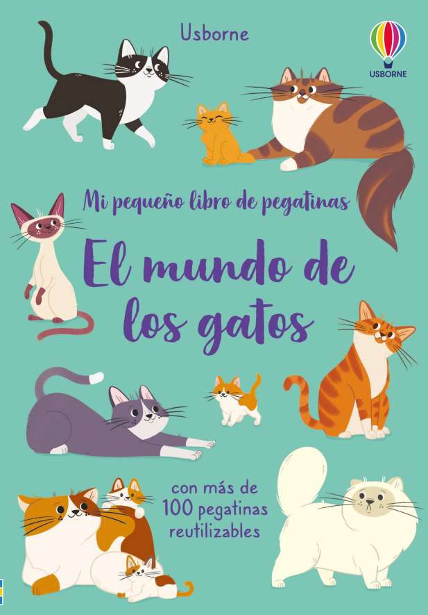Mi pequeño libro de pegatinas El mundo de los gatos de Usborne, actividad creativa infantil disponible en Mimú