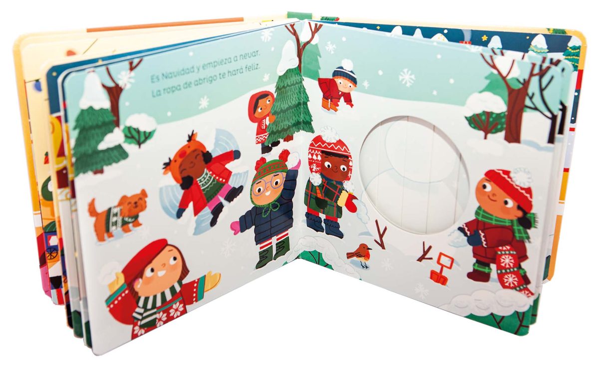 Detalle del libro interactivo de Navidad de Combel, ideal para primeras edades, disponible en Mimú.