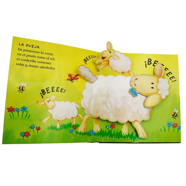 Libro pop-up La Gallina Feliz de Combel con escenas emergentes divertidas, disponible en Mimú